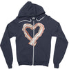 bacon heart Zipper Hoodie