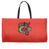 pink punk wolf Weekender Totes