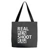 real men shoot raw funny photography Tote Bags