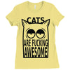cats are fucking awesome Ladies Fitted T-Shirt