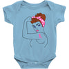 breast cancer girl power Baby Bodysuit