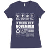 Born In November Ladies Fitted T-Shirt