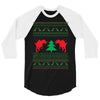 ugly sweater dinosour 3/4 Sleeve Shirt
