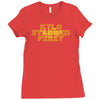 kylo stabbed first Ladies Fitted T-Shirt