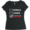 too busy playing fortnite White Logo Women's Triblend Scoop T-shirt