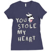 you stole my heart 4 Ladies Fitted T-Shirt