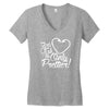 girls fish too only prettier Women's V-Neck T-Shirt