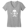rock skull Women's V-Neck T-Shirt