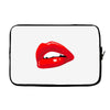 lips red kiss passion girl Laptop cover