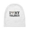 i love my soldier hunter camouflage Baby Beanies