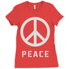 peace sign Ladies Fitted T-Shirt