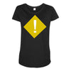 warning Maternity Scoop Neck T-shirt