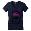 I Have a Pretty Wife I Also Have a Gun a Shovel and an Alibi Women's V-Neck T-Shirt