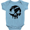 sea of theives skull Black Logo Baby Bodysuit