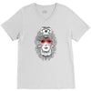 girl and skull V-Neck Tee