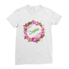 Floral Baby Name Ladies Fitted T-Shirt