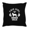 This Girl Loves Her Border Collie Throw Pillow