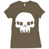 resistance inspired skull Ladies Fitted T-Shirt