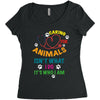 caring for animals isn't what i do it's who i am Women's Triblend Scoop T-shirt