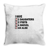 i have 2 daughter Throw Pillow