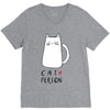 cat love person! V-Neck Tee
