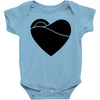 black heart Baby Bodysuit