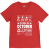 Born In October V-Neck Tee