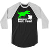 dino fast food  fun 3/4 Sleeve Shirt