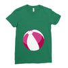 Pink Beachball Baby Girl Ladies Fitted T-Shirt