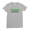 Vegans We're Not Crazy We're Just From The Future Ladies Fitted T-Shirt