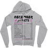 December Girl Facts Capricorn Zipper Hoodie