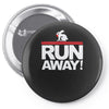 run away rabbit Pin-back button