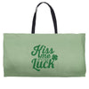 kiss me for luck Weekender Totes