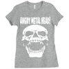 angry metal head Ladies Fitted T-Shirt