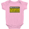 at your own risk Baby Onesie