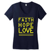 faith, hope and love Women's V-Neck T-Shirt
