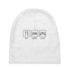 eat,sleep,game Baby Beanies