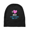 i love july especially the 4th Baby Beanies