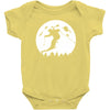 skiier moon moonlight silhouett Baby Bodysuit