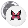 breast cancer butterfly Pin-back button