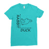 rabbit duck Ladies Fitted T-Shirt