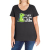 sad t rex Ladies Curvy T-Shirt