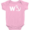 w anchor funny pub joke Baby Onesie