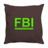 mens fbi print casual slim Throw Pillow