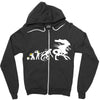 alien evolution   mens funny Zipper Hoodie