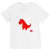 funny dino V-Neck Tee
