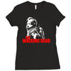 the walking dead tv show daryl dixon with bandana zombies Ladies Fitted T-Shirt