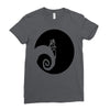 nightmare before christmas black logo Ladies Fitted T-Shirt