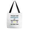 you can't buy happiness, but you can adopt a cat and that's pretty muc Tote Bags