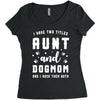 i have two titles aunt and dogmom and i rock them both Women's Triblend Scoop T-shirt